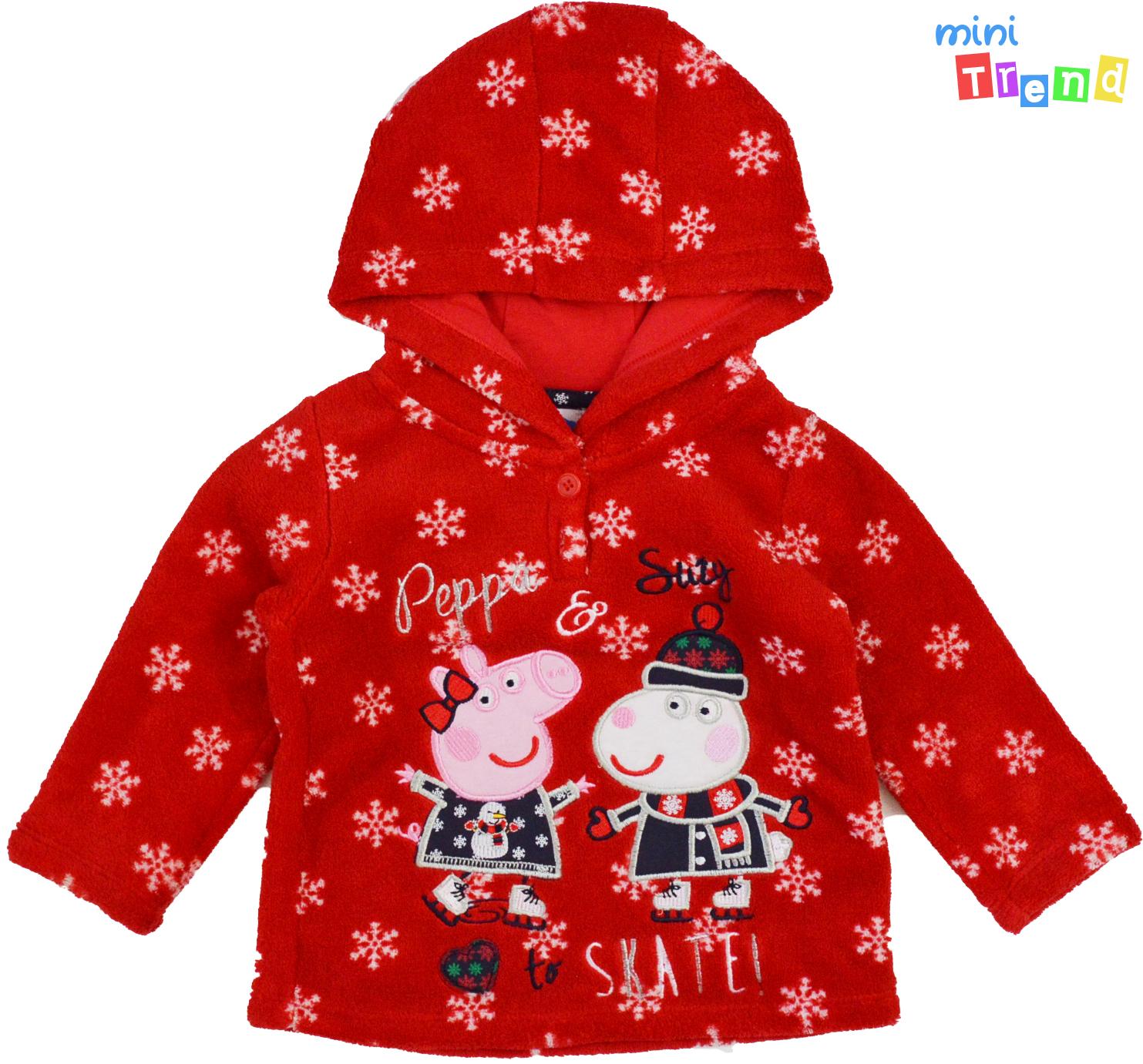 F&F Peppa piros polár pulóver 86 4-Hibátlan