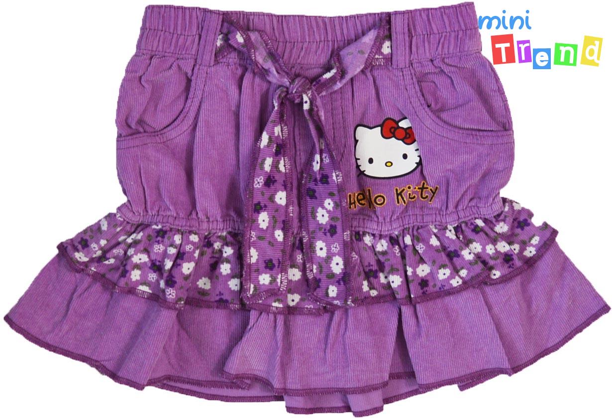 Hello Kitty lila bársony szoknya 92 4-Hibátlan
