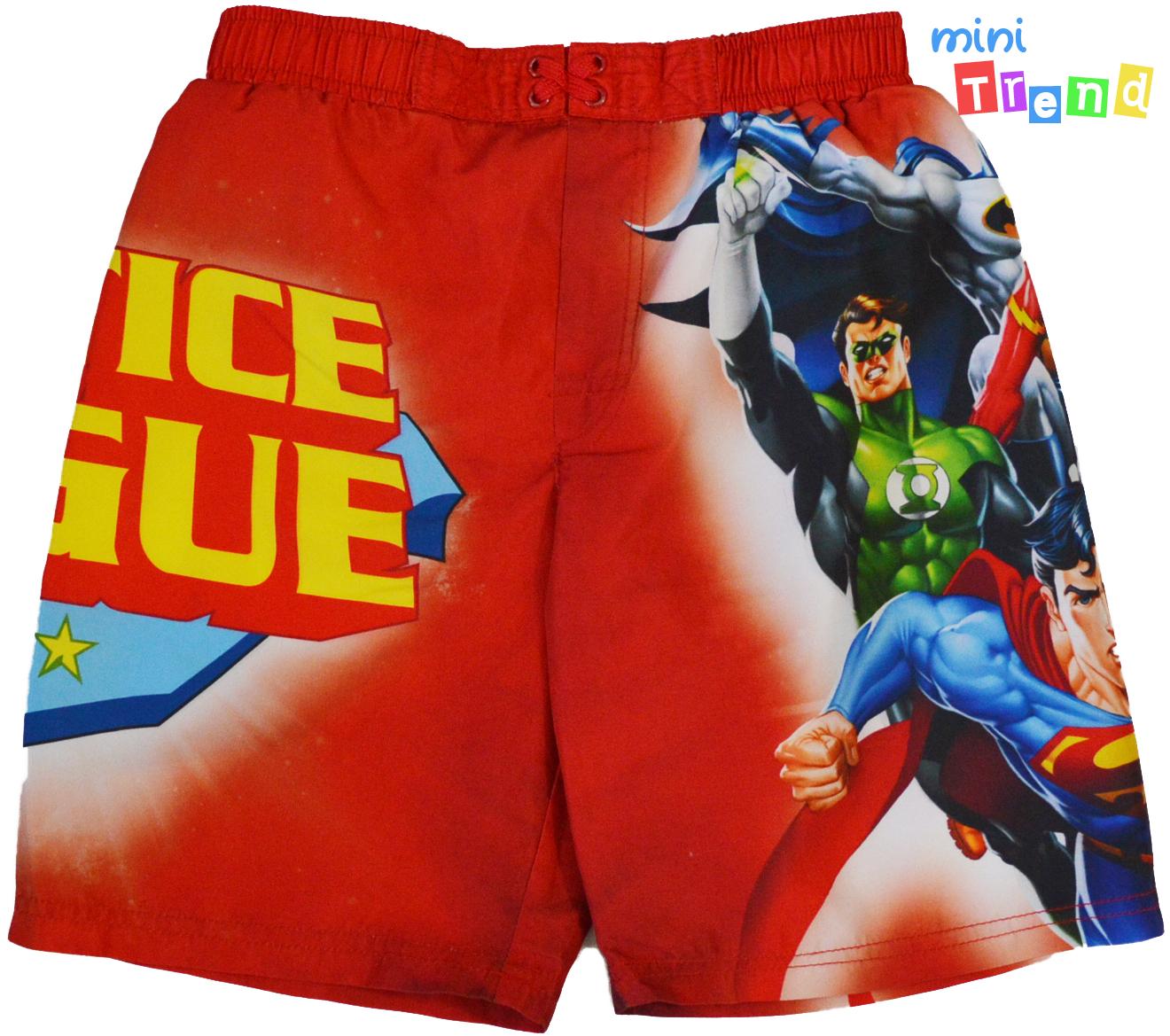 Justice League piros, belül hálós rövidnadrág 7-8év 4-Hibátlan