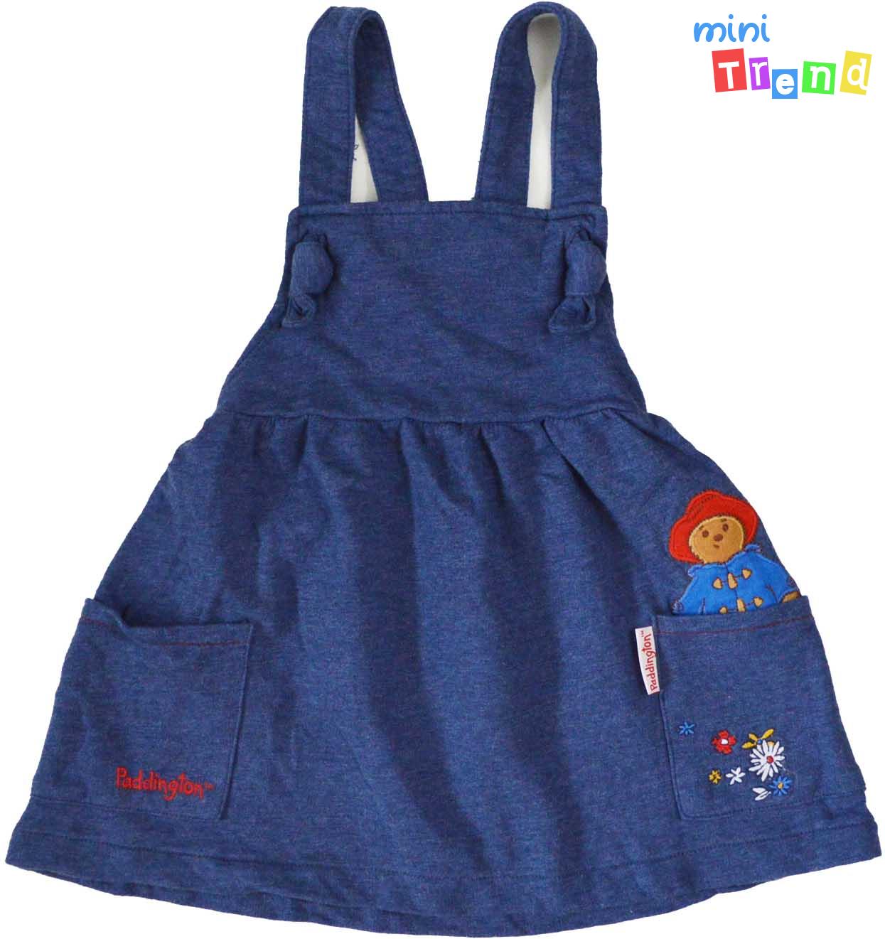 Mini Club Paddington kék kantáros ruha 80 4-Hibátlan