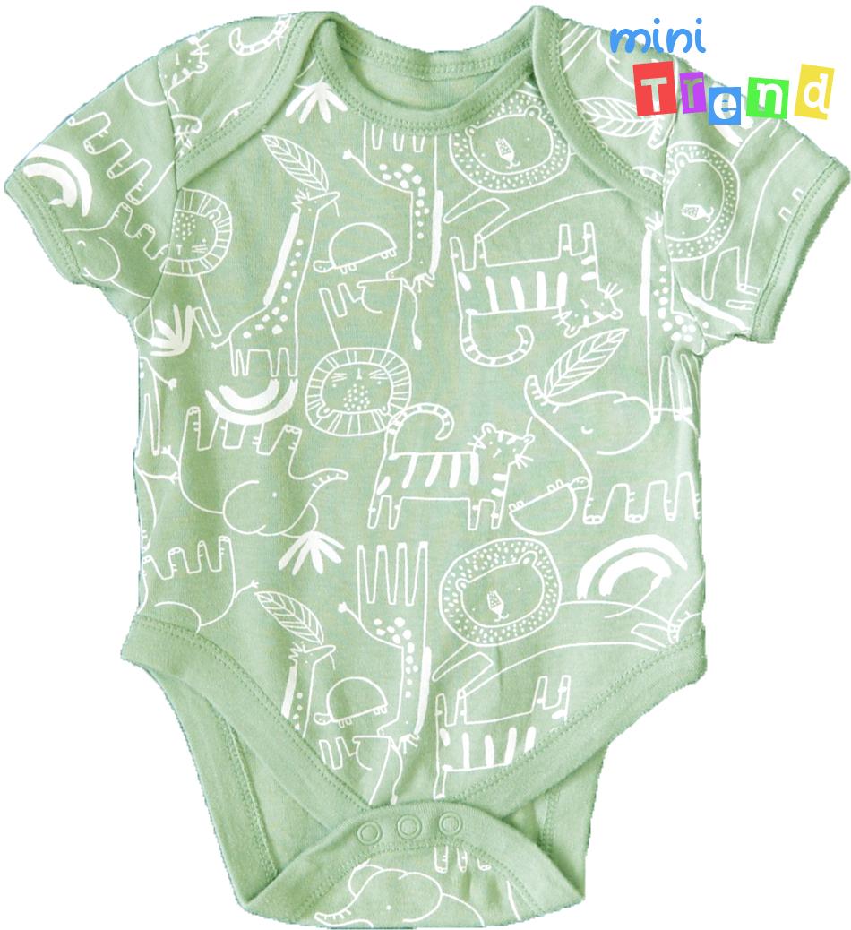 Primark állat mintás khaki body 68 4-Hibátlan