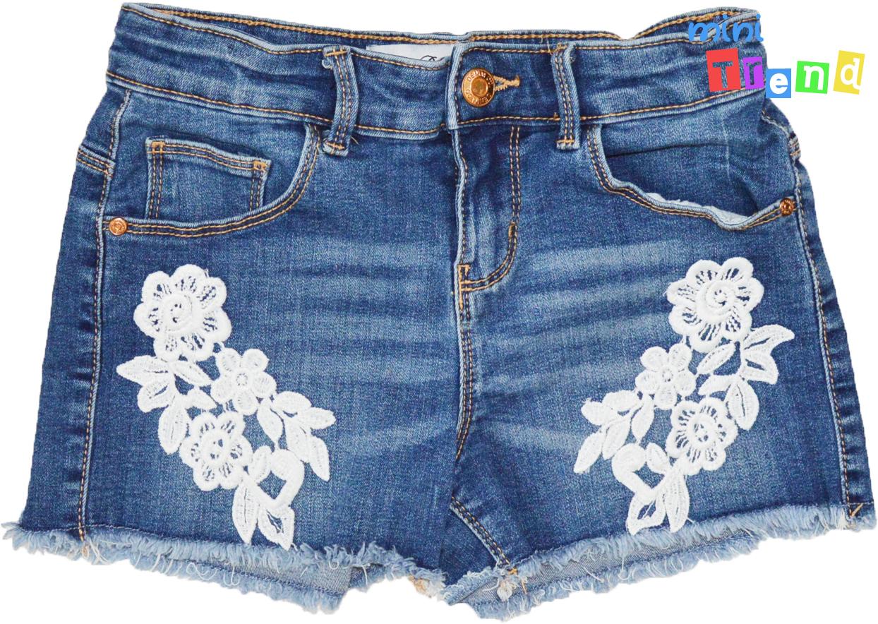 Denim Co. csipkés farmer rövidnadrág 5-6év 4-Hibátlan