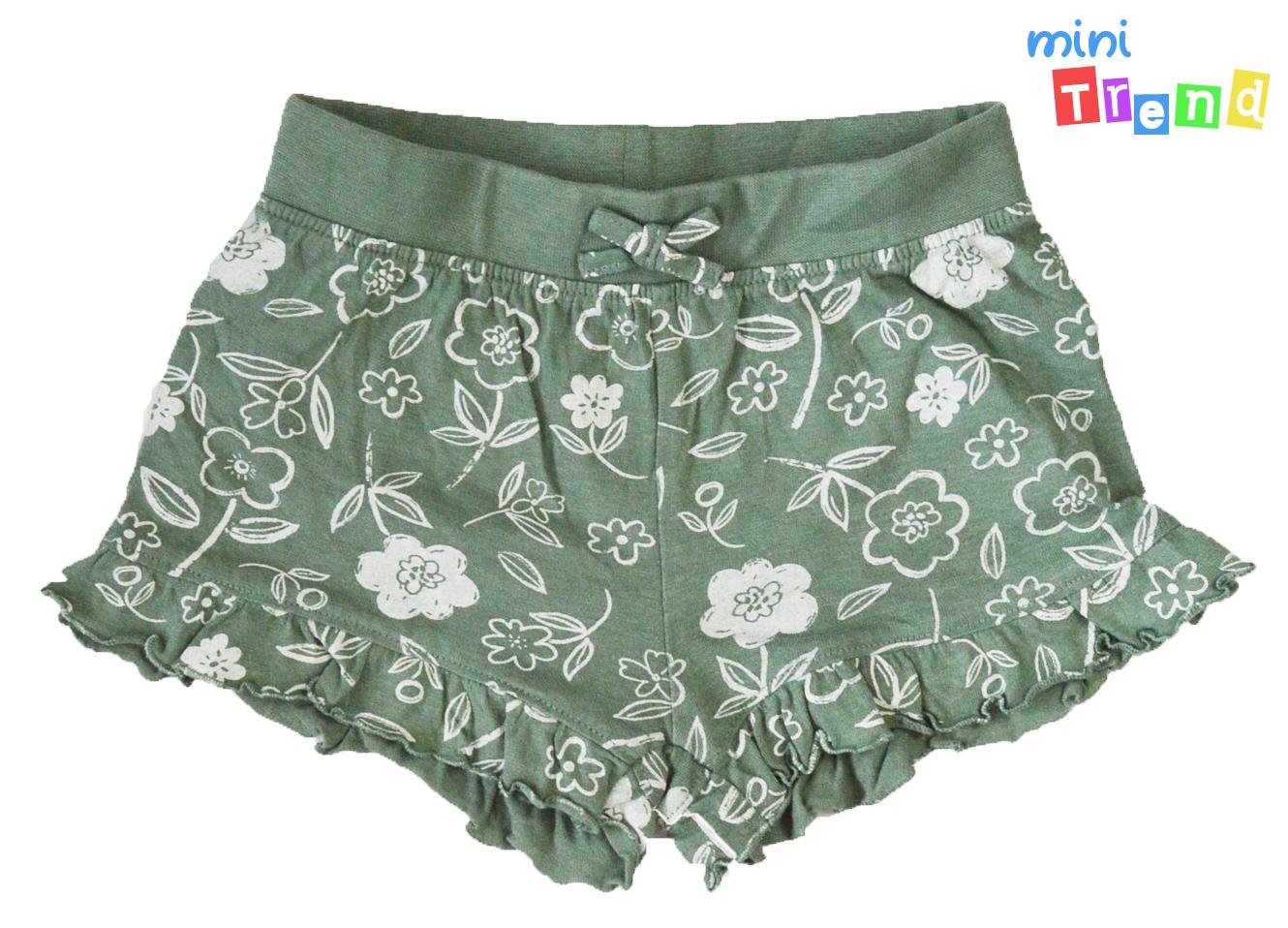 Primark virág mintás khaki rövidnadrág 80 4-Hibátlan