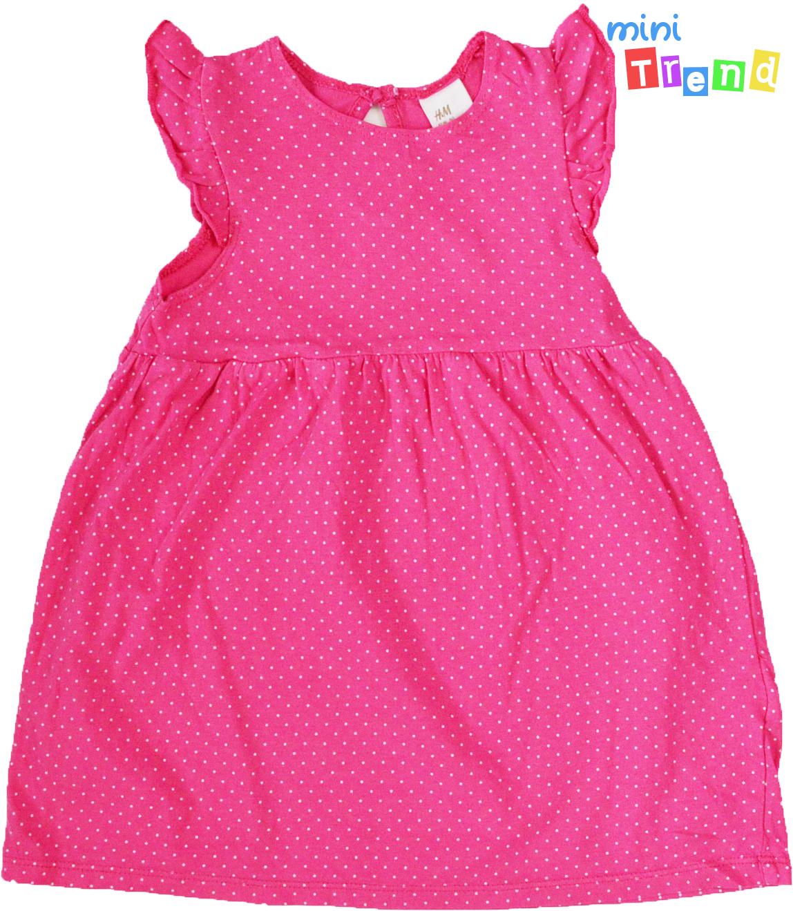 H&M pöttyös pink ruha 80 5-Újszerű