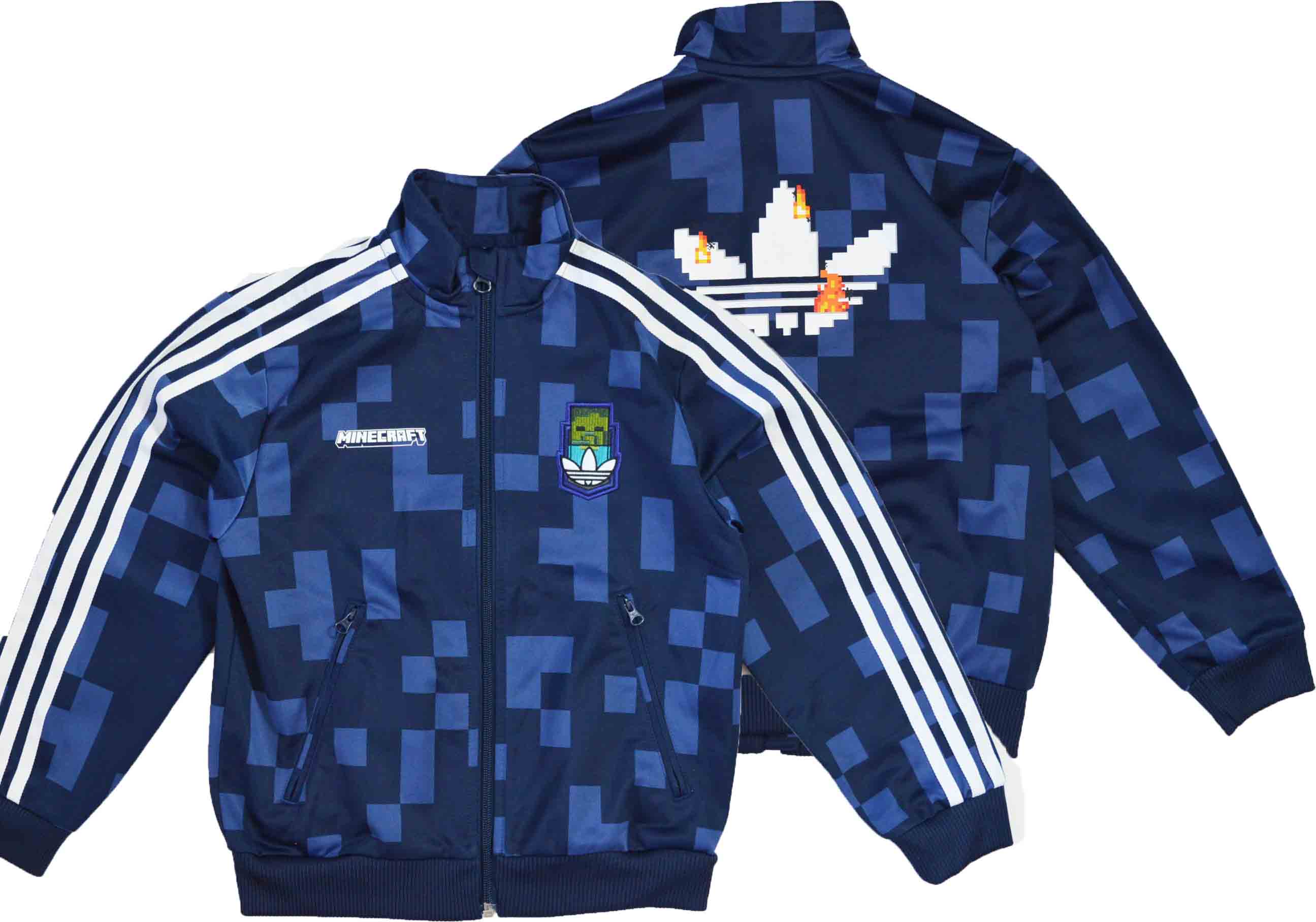 Adidas Minecraft kék szabadidő felső 7-8év 5-Újszerű