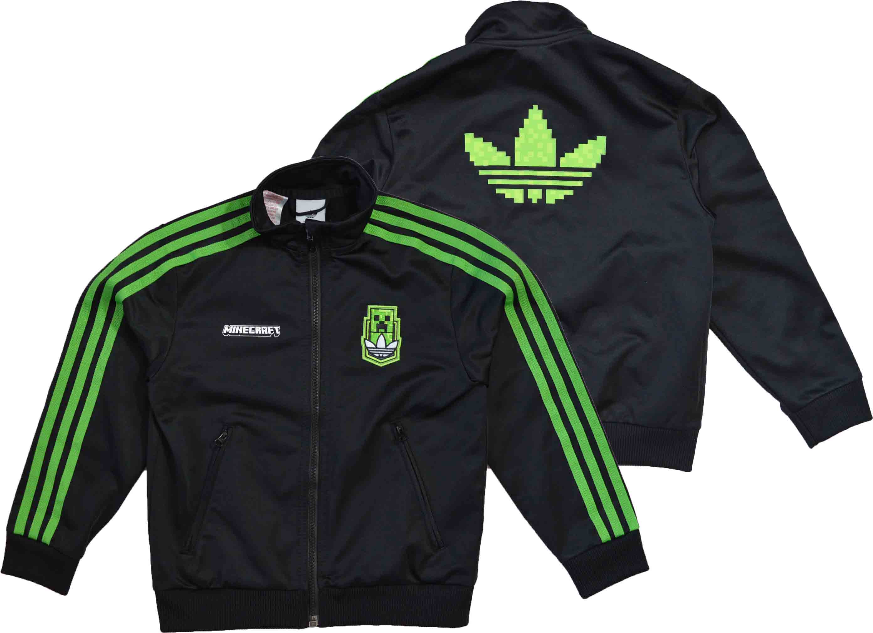 Adidas Minecraft zöld-fekete szabadidő felső 7-8év 5-Újszerű