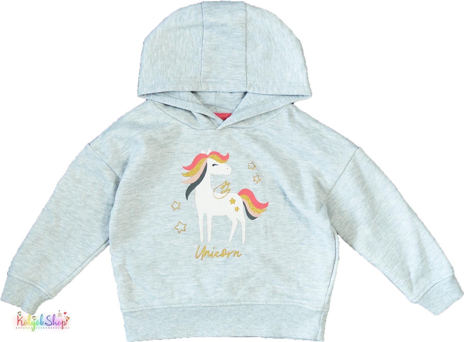 Primark unikornisos szürke pulóver 92 4-Hibátlan