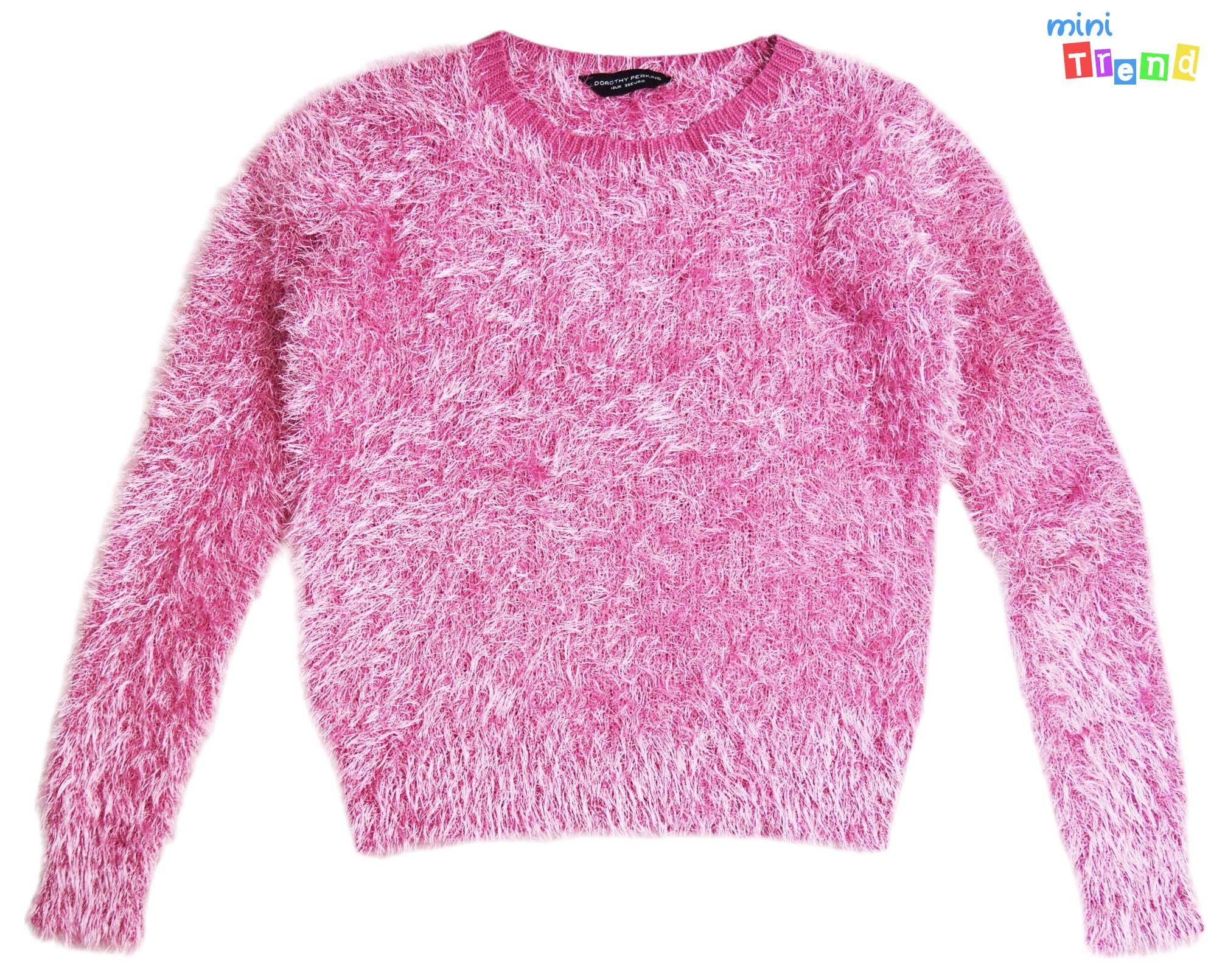 Dorothy Perkins lila szőrme kötött pulóver 38 5-Újszerű