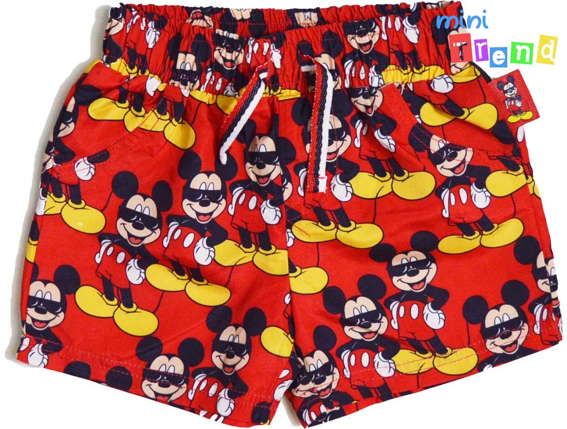 Primark Mickey mintás piros rövidnadrág, belül hálós 80 5-Újszerű