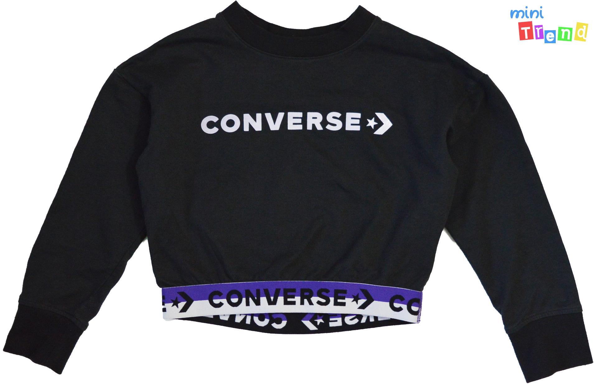 Converse fekete rövid derekú pulóver S 5-Újszerű