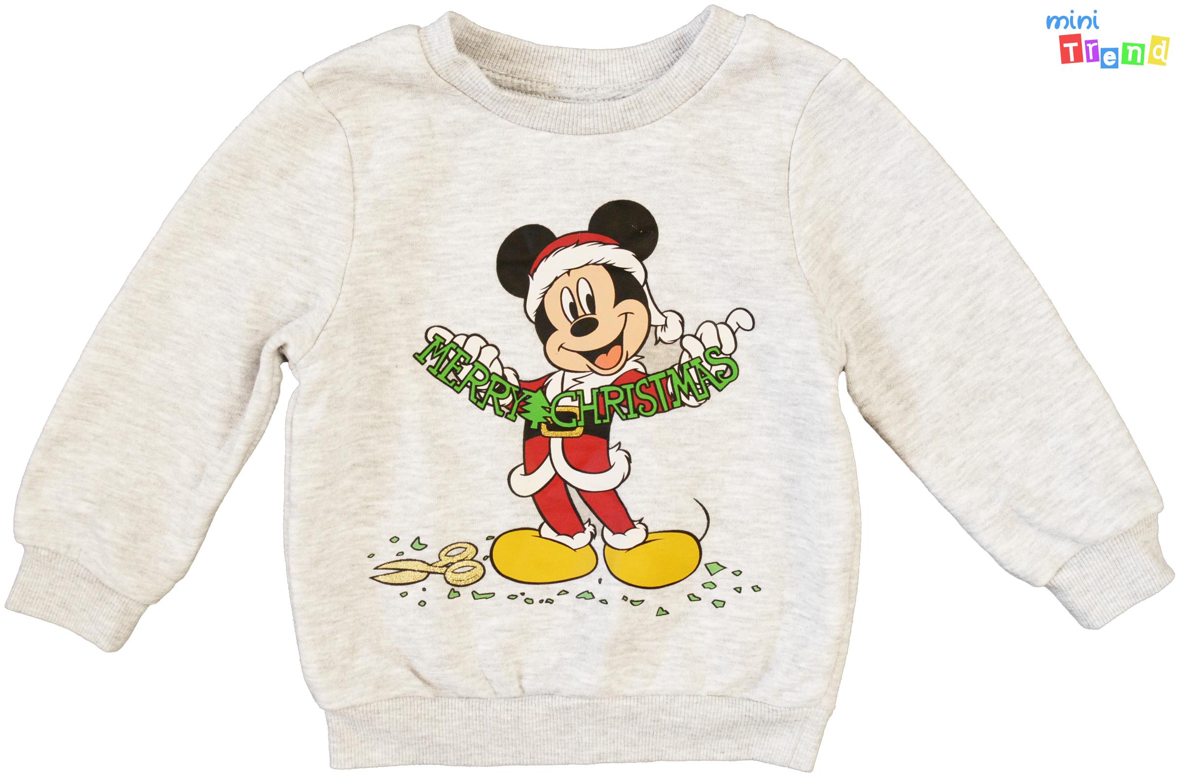 Primark Mickey szürke pulóver 80 4-Hibátlan