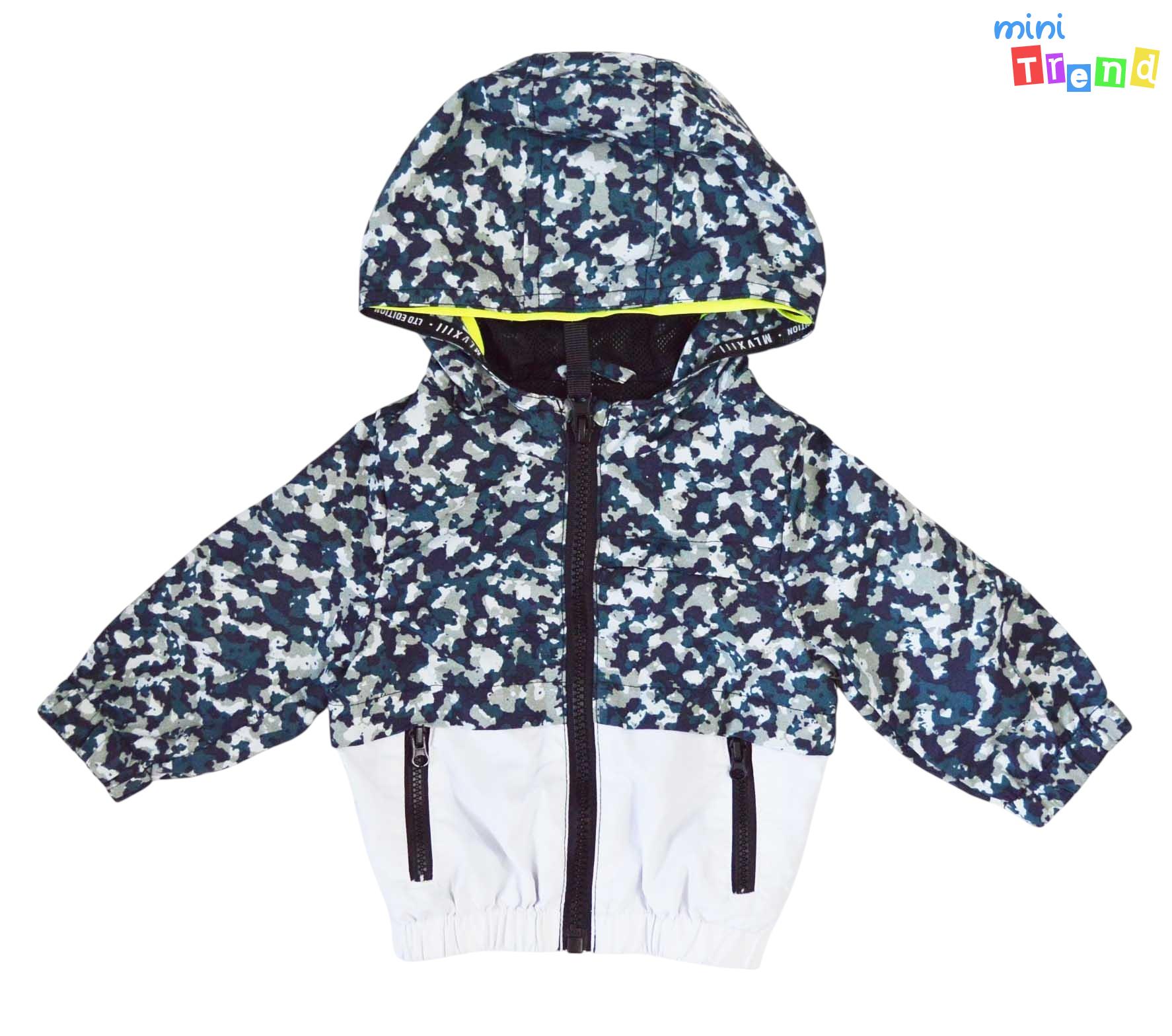 River Island szürke-zöld mintás, belül hálós kabát 62 4-Hibátlan
