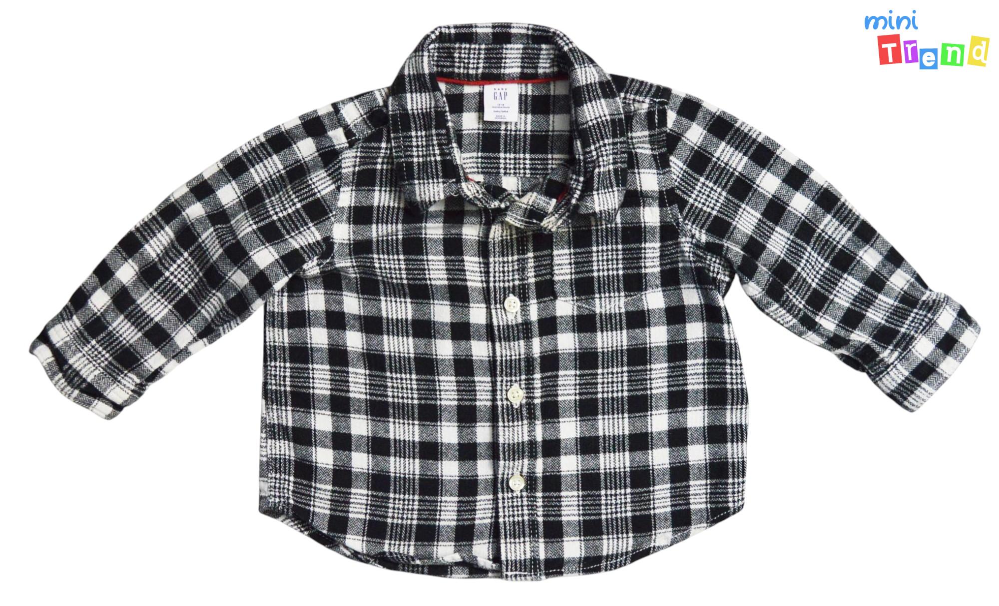 Gap fekete-fehér flanel ing 86 4-Hibátlan