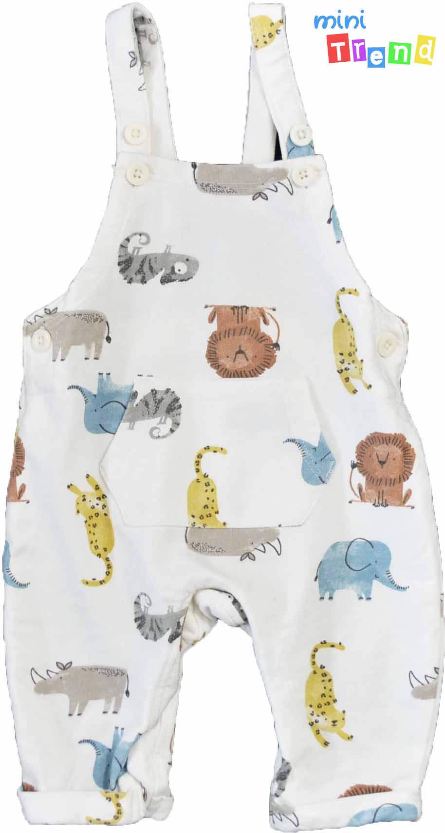 Matalan állat mintás fehér rugdalózó 62 4-Hibátlan