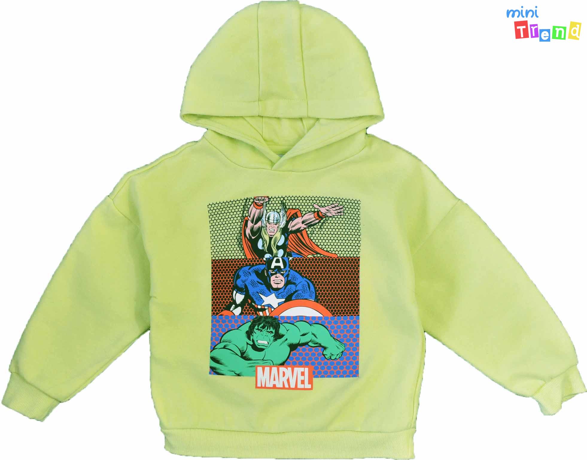Primark Marvel zöld pulóver 4-5év 2-Játszós(halvány foltos)