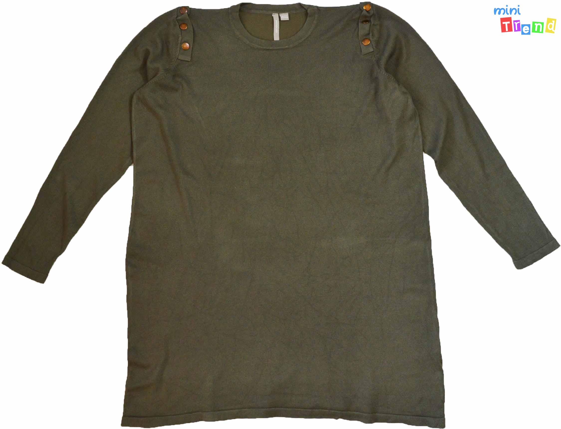 Anthology khaki gépi kötött tunika 48-50 4-Hibátlan
