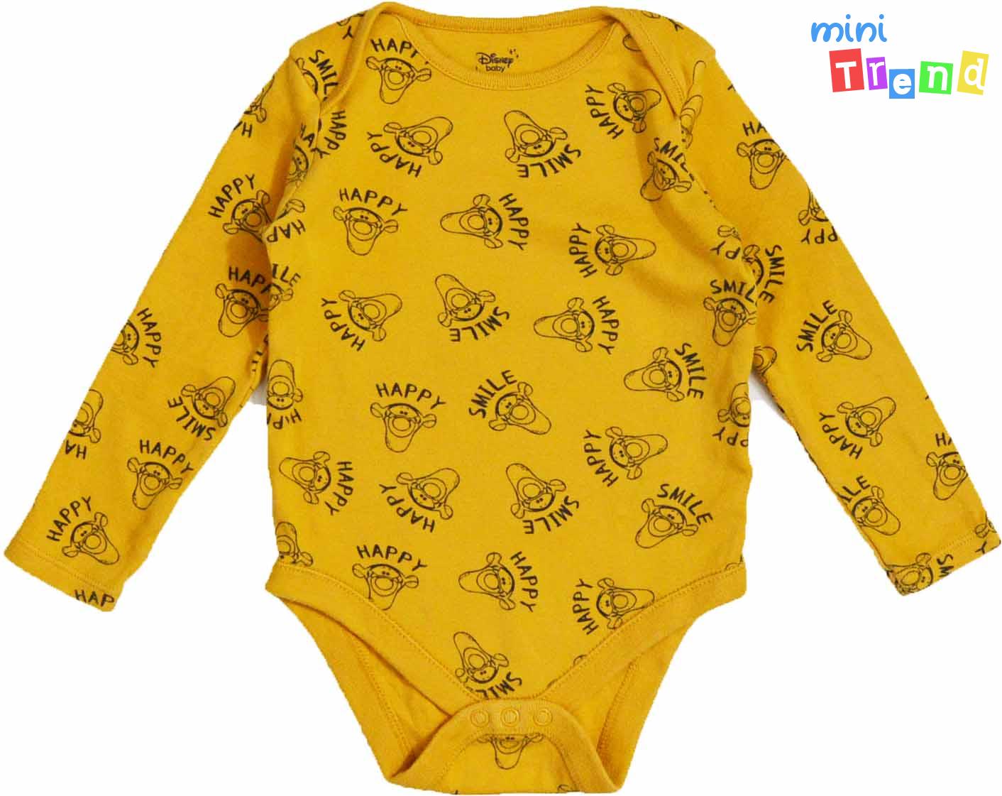 F&F Tigris mintás mustár body 86 4-Hibátlan