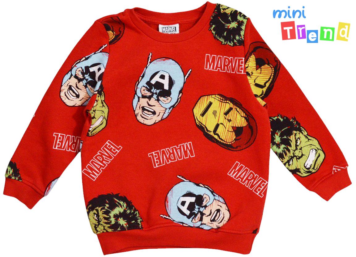 Primark Marvel mintás piros pulóver 3-4év 5-Újszerű