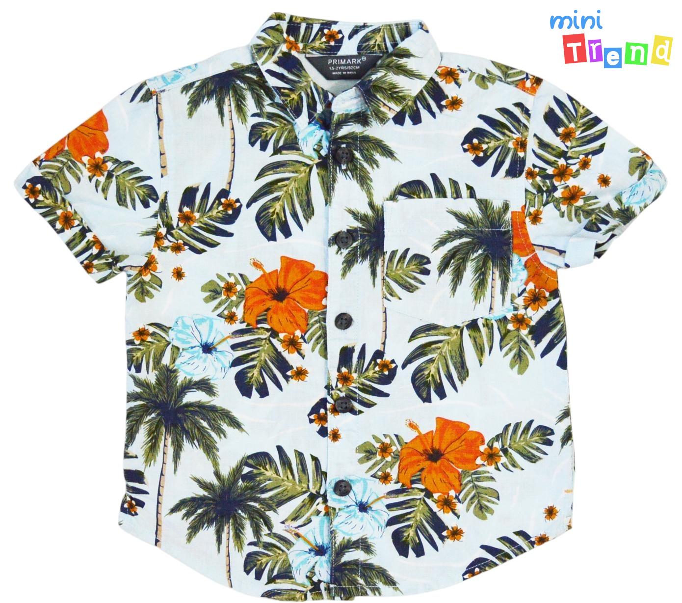 Primark mintás világoskék ing 92 4-Hibátlan