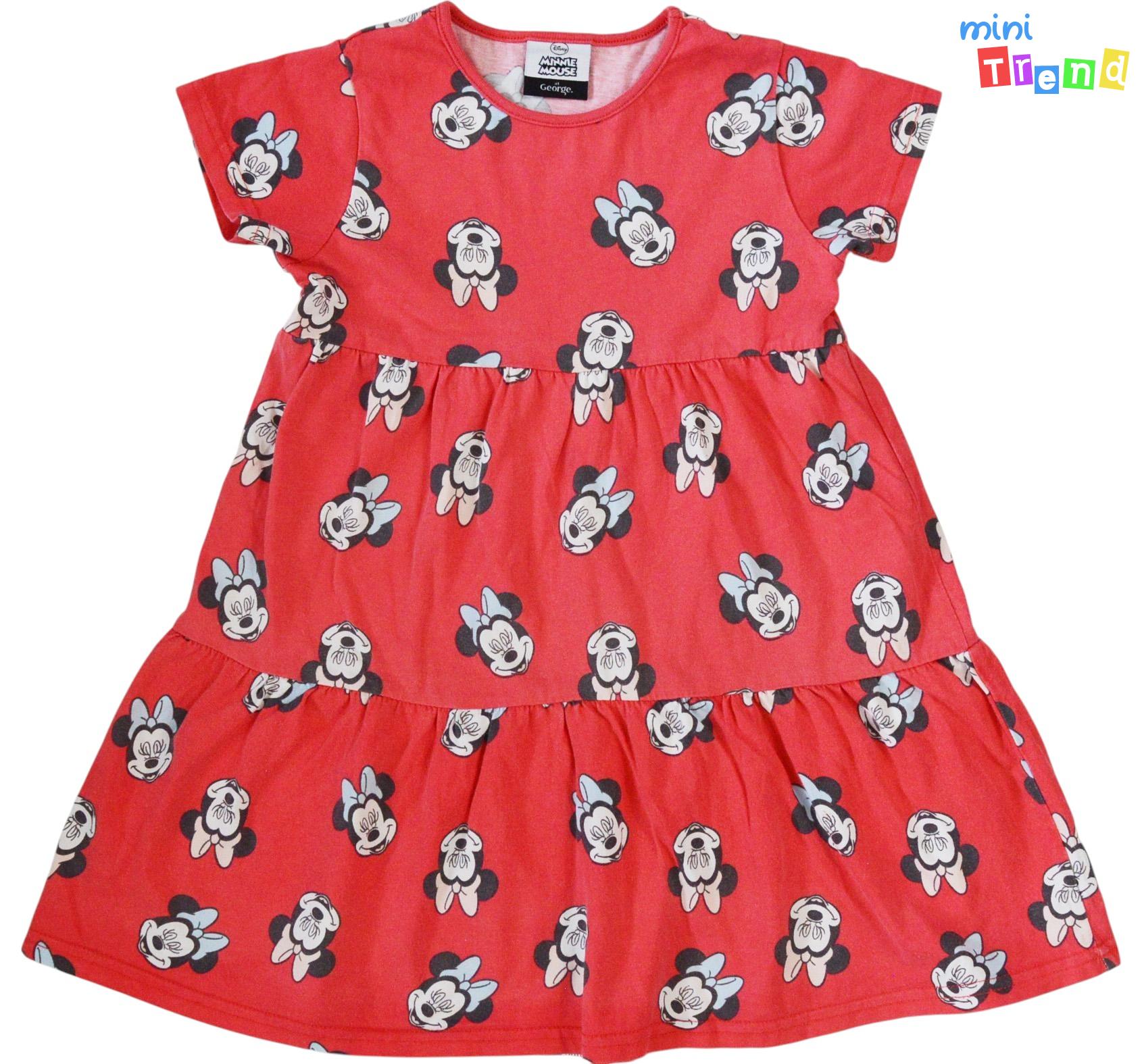 George Minnie mintás piros ruha 5-6év 4-Hibátlan