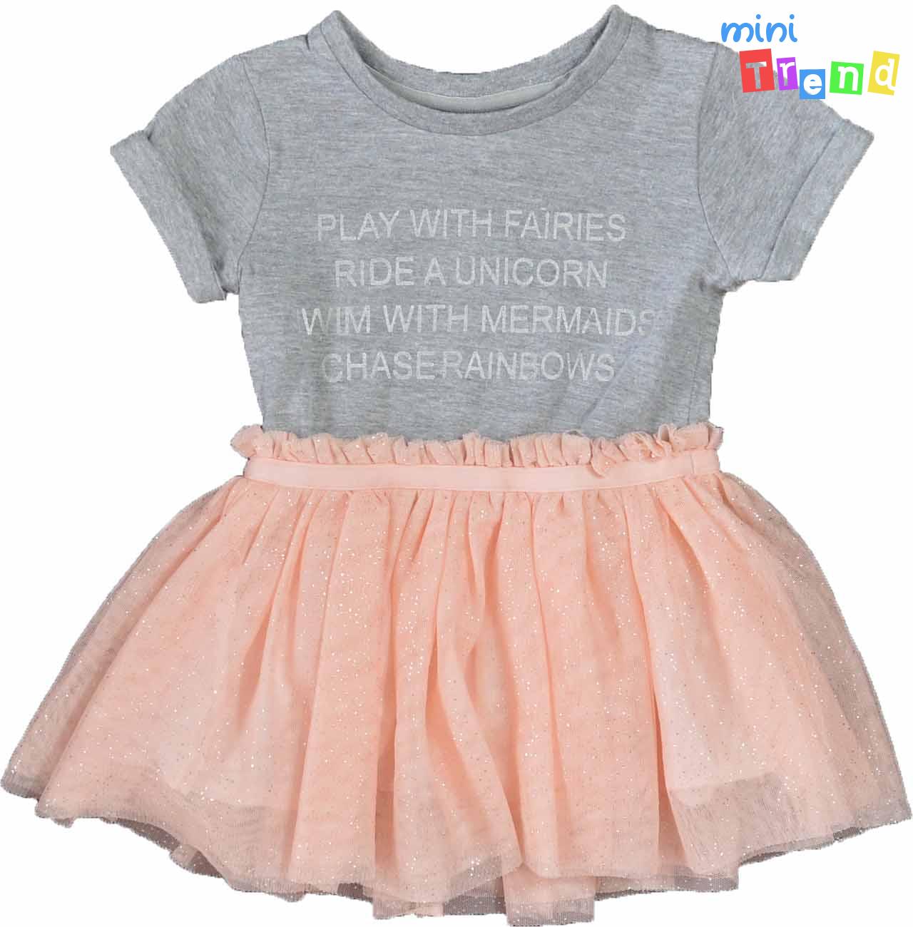Matalan szürke-rózsaszín tüll ruha 74 4-Hibátlan