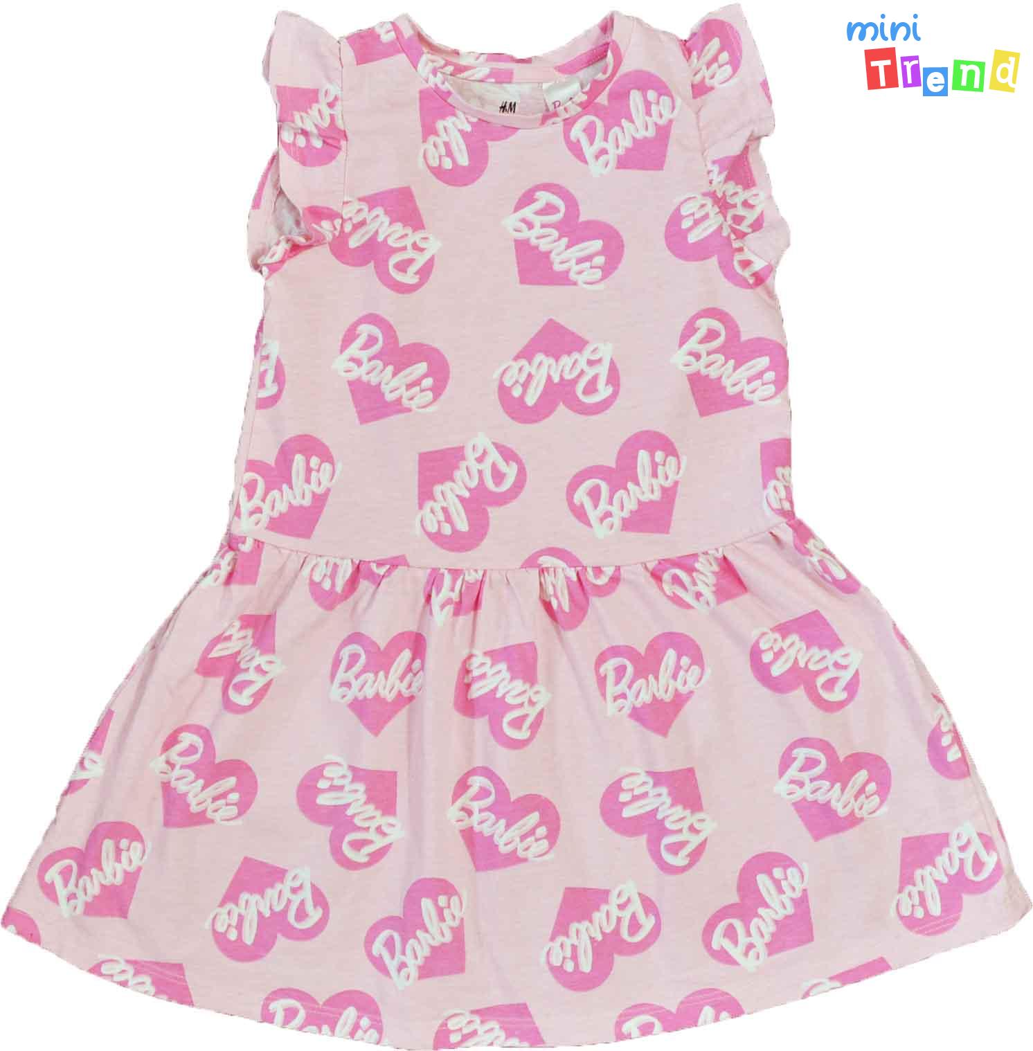 H&M Barbie mintás rózsaszín ruha 3-4év 4-Hibátlan