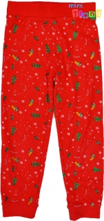 Mini Club karácsonyfás piros pizsi nadrág 4-5év 5-Újszerű