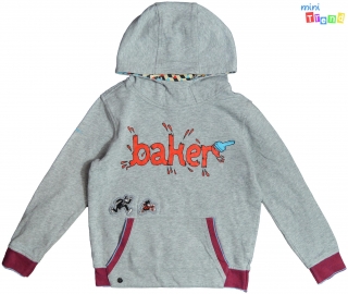 Baker szürke kapucnis pulóver 7-8év 4-Hibátlan