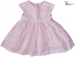 MiniClub hímzett rózsaszín, alsószoknyás ruha 62' 4-Hibátlan
