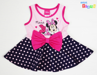 Disney Minnie rózsaszín-sötétkék ruha 74 6-Új