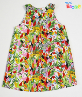 Mini Club színes mintás ruha 5-6év 4-Hibátlan(folt)