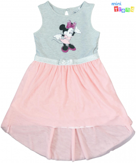 Disney Minnie szürke-rózsaszín hátulja hosszabb tüll ruha 128 4-Hibátlan