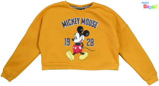 Disney Mickey mustár rövid derekú pulóver 9-10év 4-Hibátlan