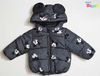 H&M Mickey mintás szürke, belül polár kabát 74 4-Hibátlan
