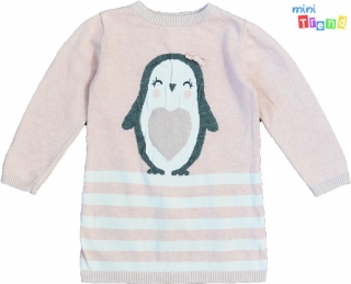 Primark pingvines rózsaszín gépi kötött ruha 3-4év 2-Játszós