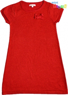 Bluezoo piros csillogó kötött ruha 6-7év 4-Hbiátlan