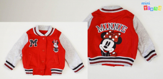 Disney Minnie piros-szürke pulóver 62 5-Újszerű