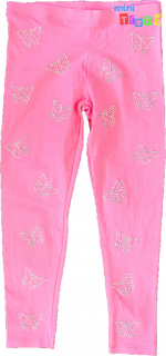 George strasszos pillangós rózsaszín leggings 6-7év 4-Hibátlan
