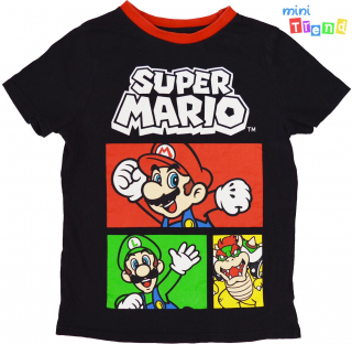 George Super Mario fekete póló 7-8év 3-Jó állapot