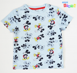 F&F Mickey mintás világoskék póló 3-4év 3-Jó állapot