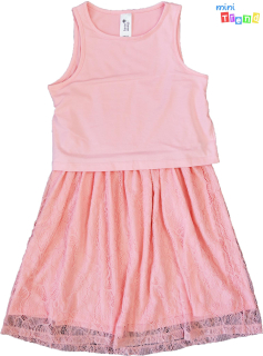 C&A csipke rózsaszín ruha 146-152 5-Újszerű