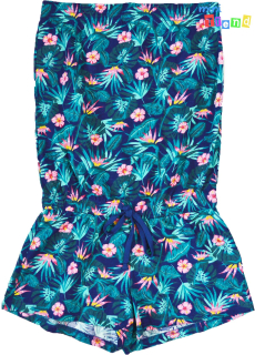 Virágos kék playsuit 34 5-Újszerű
