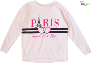 Bluezoo Párizs rózsaszín pulóver 10-11év 5-Újszerű