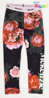 Mckenzie virág mintás fekete sport leggings 6-7év 3-Jó állapot(kopás a térdén)
