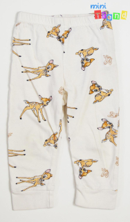 Bambi mintás krém pizsi nadrág 3év 3-Jó állapot