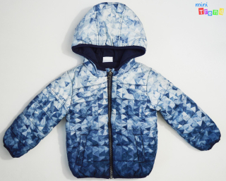 F&F kék mintás kabát 86 4-Hibátlan