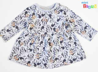 F&F Minnie mintás szürke pulóver anyagú ruha 74 4-Hibátlan
