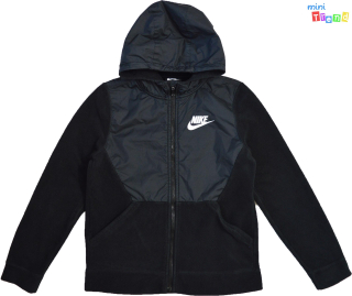 Nike fekete polár cipzáras pulóver 146-158 3-Jó állapot