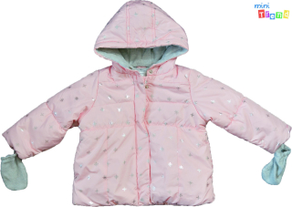 Carter's hópelyhes rózsaszín, belül polár kabát 92 5-Újszerű