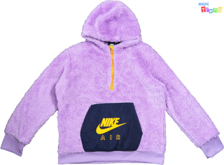 Nike lila polár pulóver 156-166 4-Hibátlan